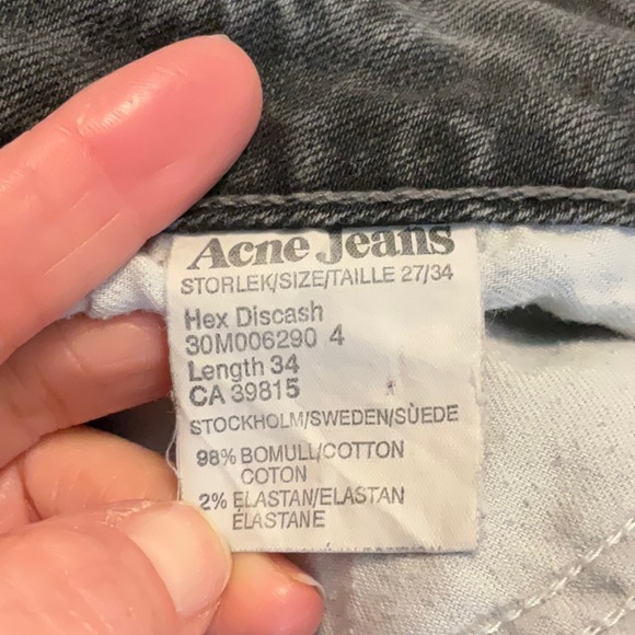 Acne Jeans Women’s HEX DISCASH Jean Size 27 - Picture 8 of 11